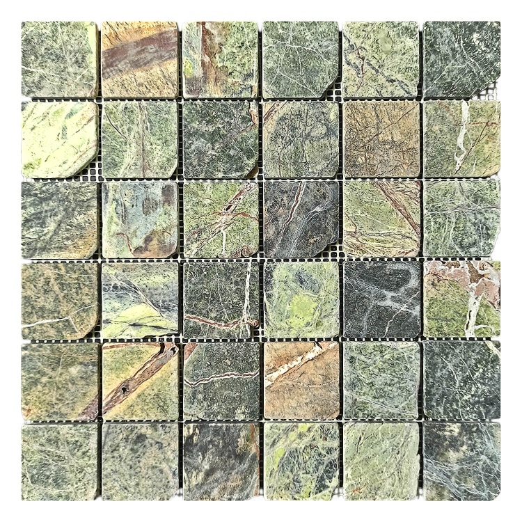 Мозаїка з мармуру Матова МКР-3СВА (47x47) Bidasar Green