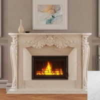 Портал для каміна Bravo Вікторія Polaris мармур білий прямий Портал для каміна Bravo Вікторія Polaris мармур білий прямий