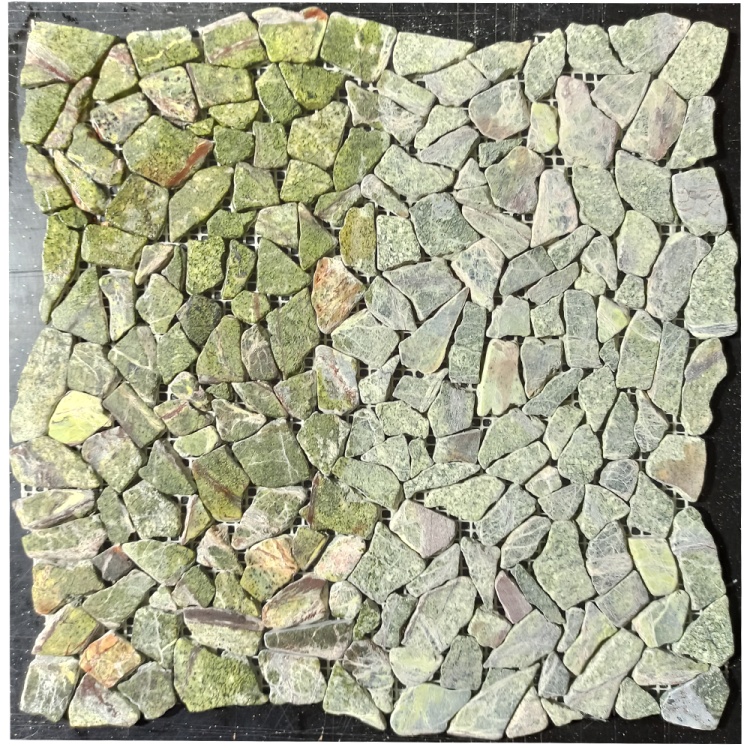 Мозаїка з мармуру Матова МКР-ХСВ (хаотична) Bidasar Green