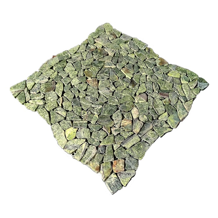 Мозаїка з мармуру Матова МКР-ХСВ (хаотична) Bidasar Green