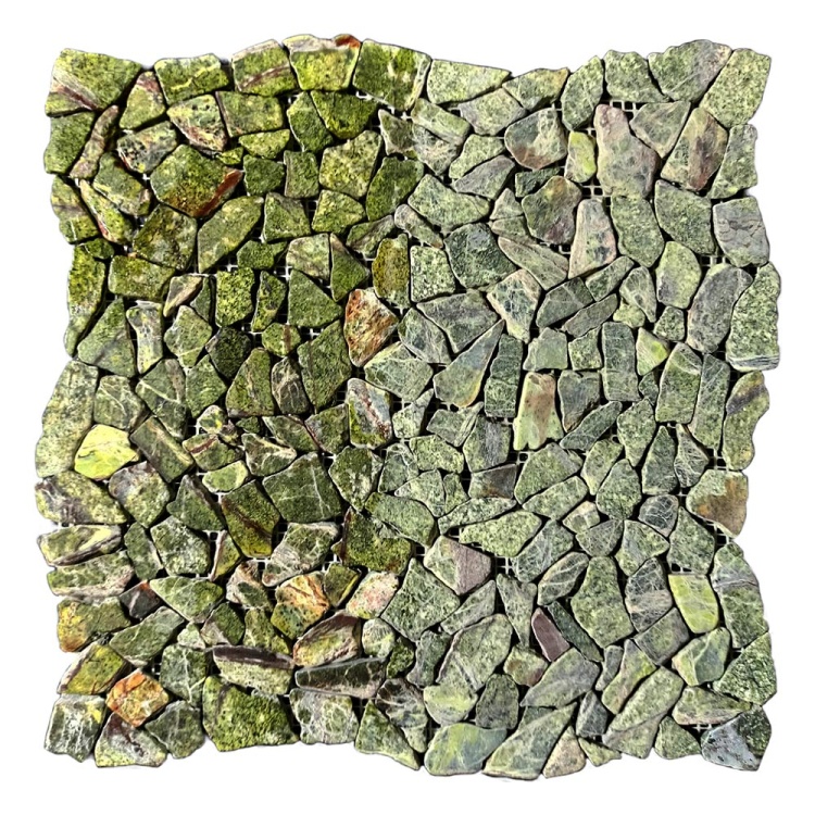 Мозаїка з мармуру Матова МКР-ХСВ (хаотична) Bidasar Green