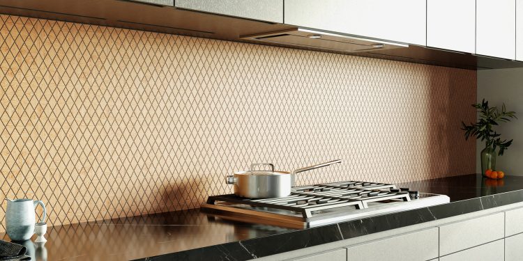 Мозаїка з керамограніту Kotto Ceramica MI7 30500311C Dorato 300 x 300 х 10 (ромб 30 x 50)