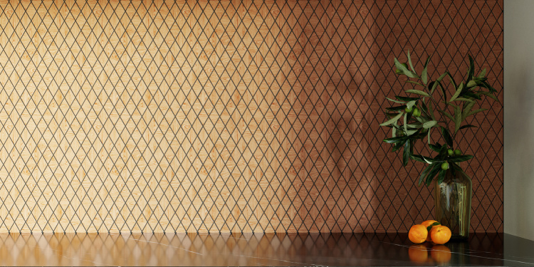 Мозаїка з керамограніту Kotto Ceramica MI7 30500311C Dorato 300 x 300 х 10 (ромб 30 x 50)