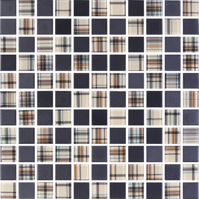 Мозаїка скляна Kotto Ceramica GMP 0825053 С2 print 47/black mat 300 x 300 х 8 ( 25 х 25 )