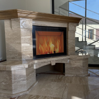 Портал для камина Bravo Барбара Daino Reale мрамор бежевый прямой n1 Портал для камина Bravo Барбара Daino Reale мрамор бежевый прямой n1