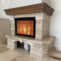 Портал для камина Bravo Барбара Daino Reale мрамор бежевый прямой n1 Портал для камина Bravo Барбара Daino Reale мрамор бежевый прямой n1