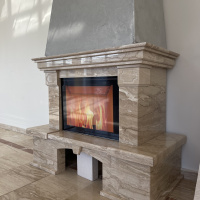 Портал для камина Bravo Барбара Daino Reale мрамор бежевый прямой n1 Портал для камина Bravo Барбара Daino Reale мрамор бежевый прямой n1