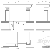 Портал для камина Bravo Барбара Daino Reale мрамор бежевый прямой n1 Портал для камина Bravo Барбара Daino Reale мрамор бежевый прямой n1