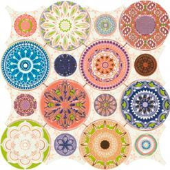 Мозаїка Dune Mandala 28*28 кольорова керамічна