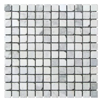 Мозаїка з мармуру Матова МКР-2СВА (23x23) White Mix Мозаїка з мармуру Матова МКР-2СВА (23x23) White Mix