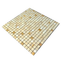 Мозаика из мрамора Полированная МКР-4ПВ (15x15) Giallo Siena - Giallo Cleopatra - Giallo Atlantida