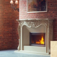 Портал для каміна Bravo Лондон Crema Marfil мармур бежевий прямий