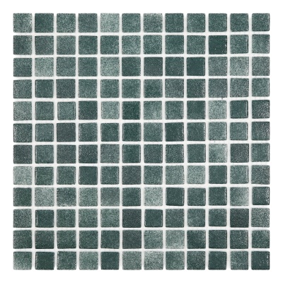 Мозаїка зі скла AquaMo PW25212 Dark Green 25x25x4 (317x317) мм глянцева на сітці