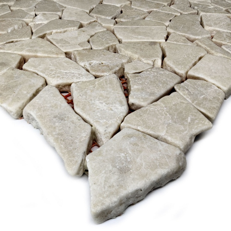 Мозаика из мрамора Матовая МКР-ХСВ (хаотичная) Victoria Beige MB