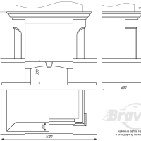 Портал для каміна Bravo Сафо Giallo Atlantide + Emperador Dark мармур бежевий/коричневий прямий n1 Портал для каміна Bravo Сафо Giallo Atlantide + Emperador Dark мармур бежевий/коричневий прямий n1