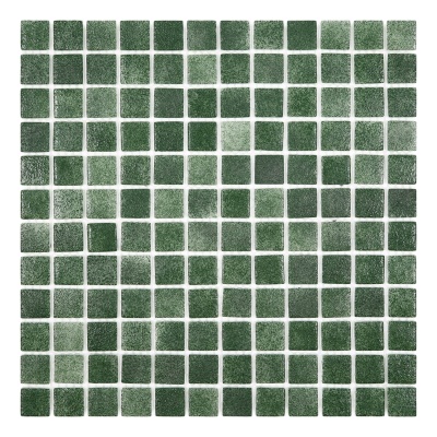 Мозаїка зі скла AquaMo PW25213 Green 25x25x4 (317x317) мм глянцева на сітці