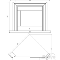 Портал для каміна Bravo Ліон Botticino мармур бежевий кутовий