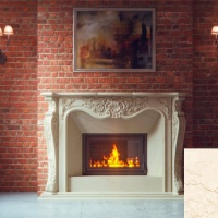 Портал для каміна Bravo Лондон Botticino мармур бежевий прямий Портал для каміна Bravo Лондон Botticino мармур бежевий прямий