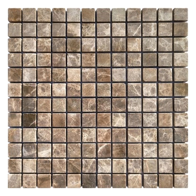 Мозаїка з мармуру Матова МКР-2СВ (23x23) Emperador Dark TR