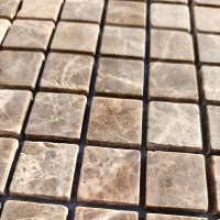 Мозаїка з мармуру Матова МКР-2СВ (23x23) Emperador Dark TR