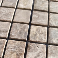 Мозаїка з мармуру Матова МКР-2СВ (23x23) Emperador Dark TR