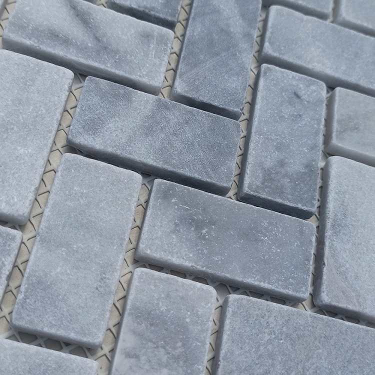 Мозаика из мрамора Матовая МКР-5СВ (47x23) Grey Mix