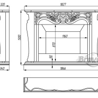 Портал для каміна Bravo Лондон Daino Reale мармур бежевий прямий Портал для каміна Bravo Лондон Daino Reale мармур бежевий прямий