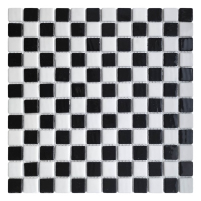 Мозаїка зі скла AquaMo MX25-1/05/09 Chess 25x25x4 (317x317) мм глянцева на сітці