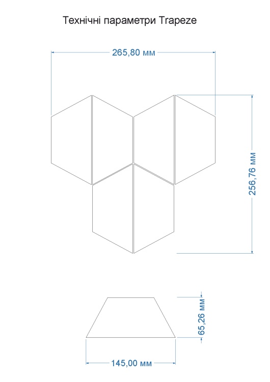 Мозаїка керамічна Kotto Ceramica TRAPEZE T 69002 С2 White/print 51 262x264x9 (62x147) 0,043 м2