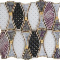 Мозаїка Dune 186662 D.Absolut 25*27.1 фіолетова біла чорна керамічна