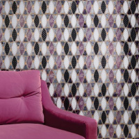 Мозаїка Dune 186662 D.Absolut 25*27.1 фіолетова біла чорна керамічна