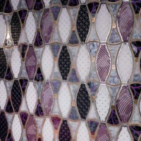 Мозаїка Dune 186662 D.Absolut 25*27.1 фіолетова біла чорна керамічна