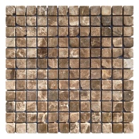 Мозаїка з мармуру Матова МКР-2СВА (23x23) Emperador Dark TR