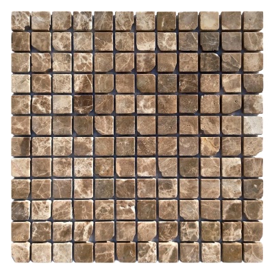 Мозаїка з мармуру Матова МКР-2СВА (23x23) Emperador Dark TR