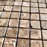 Мозаїка з мармуру Матова МКР-2СВА (23x23) Emperador Dark TR