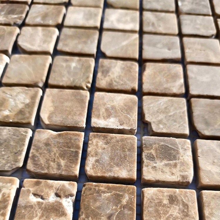 Мозаїка з мармуру Матова МКР-2СВА (23x23) Emperador Dark TR