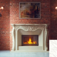 Портал для каміна Bravo Лондон Volakas мармур білий прямий Портал для каміна Bravo Лондон Volakas мармур білий прямий