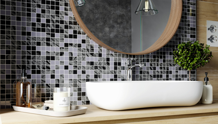 Мозаїка скляна Kotto Ceramica GMP 0425004 С3 print 3/grey nd/grey nw 300 x 300 х 4 ( 25 х 25 )