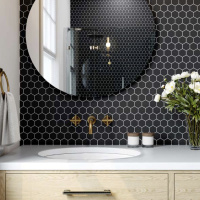 Мозаїка керамічна Kotto Ceramica HEXAGON H 6021 Black Mat 295 х 295 х 9