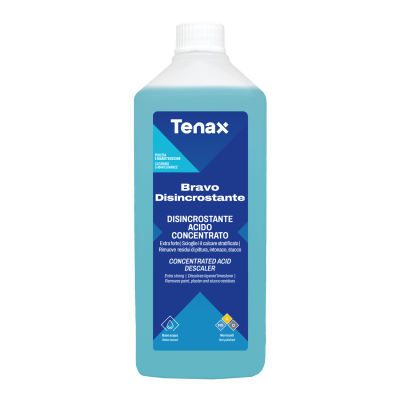 Очищувач Tenax Bravo disincrostante 1 л кислотний від іржі та вапняного нальоту з каменю кварцу кераміки