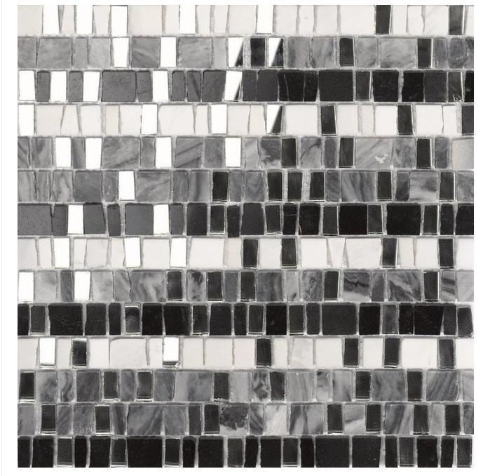 Мозаїка Dune 186535 Ninfa 30*30.5 біла сіра чорна