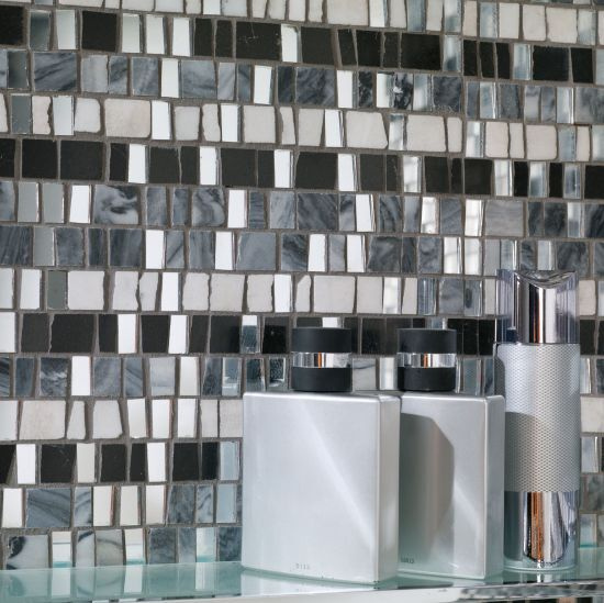 Мозаїка Dune 186535 Ninfa 30*30.5 біла сіра чорна