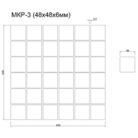Мозаика из мрамора Матовая МКР-3СН (47x47) White Mix Мозаика из мрамора Матовая МКР-3СН (47x47) White Mix