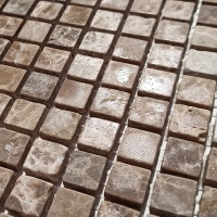 Мозаика из мрамора Матовая МКР-4СВ (15x15) Emperador Dark TR