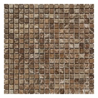 Мозаика из мрамора Матовая МКР-4СВ (15x15) Emperador Dark TR