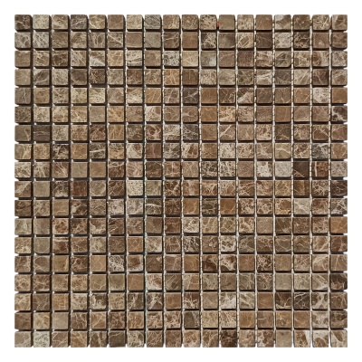 Мозаика из мрамора Матовая МКР-4СВ (15x15) Emperador Dark TR
