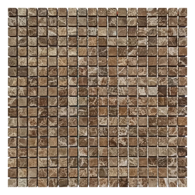 Мозаика из мрамора Матовая МКР-4СВ (15x15) Emperador Dark TR