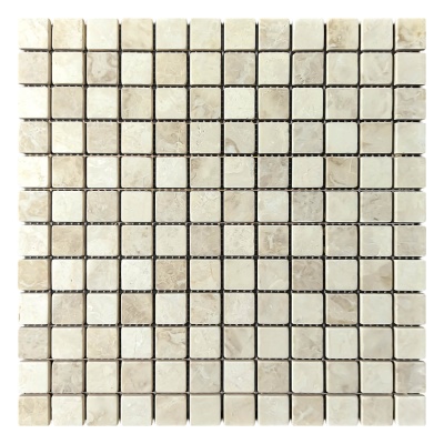 Мозаїка з мармуру Матова МКР-2СВ (23x23) Crema nova + Capuccino