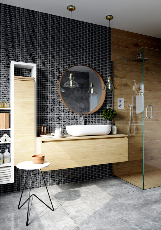 Мозаїка скляна Kotto Ceramica GMP 0425005 С2 print 3/Black mat 300 x 300 х 4 ( 25 х 25 )