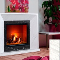 Портал для каміна Bravo Ріо Volakas + Nero Marquina мармур білий/чорний прямий Портал для каміна Bravo Ріо Volakas + Nero Marquina мармур білий/чорний прямий